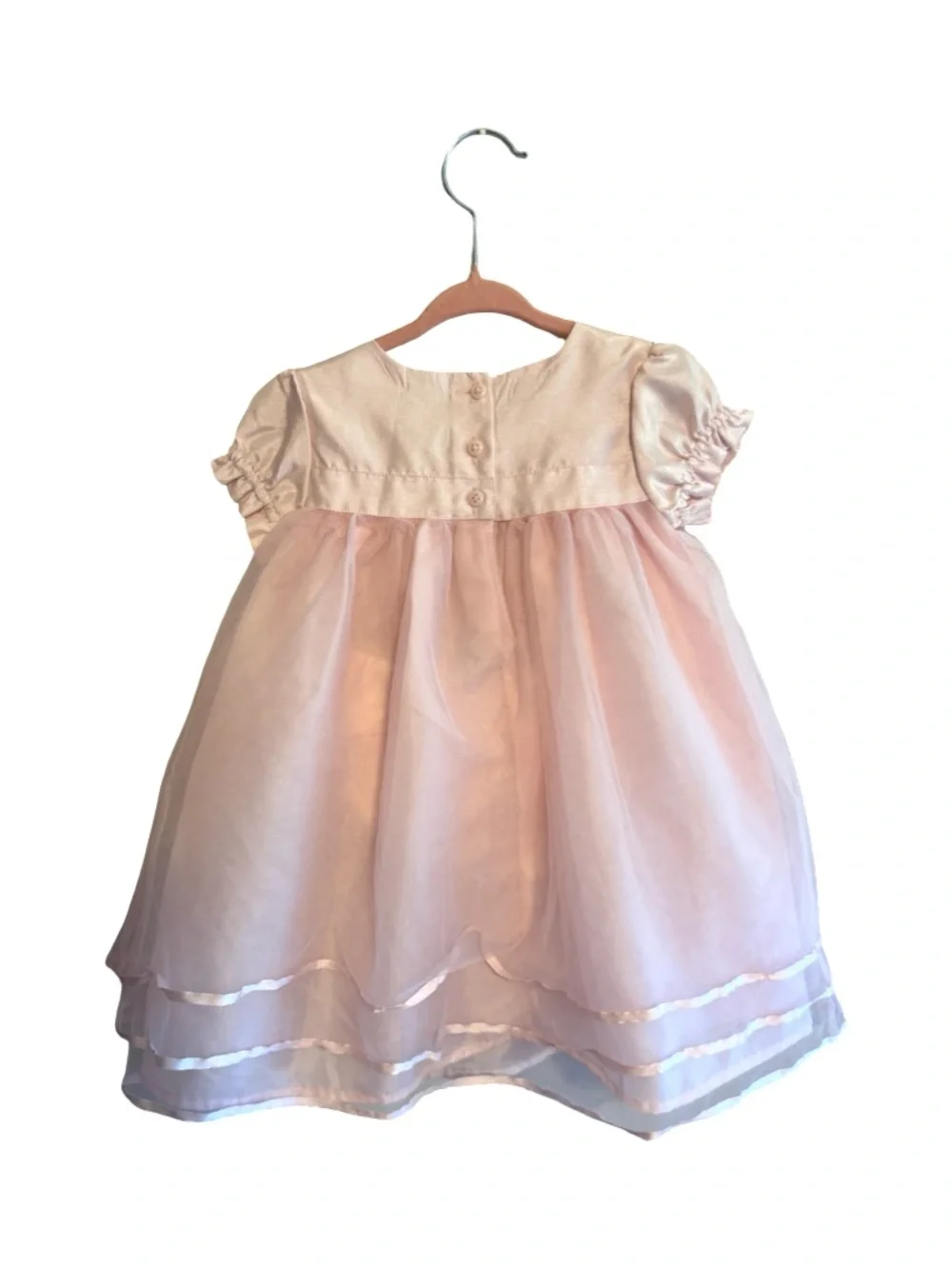 Gymboree Pink Tulle Floral Dress Toddler Girls 12-18M Short Sleeve Formal NWT